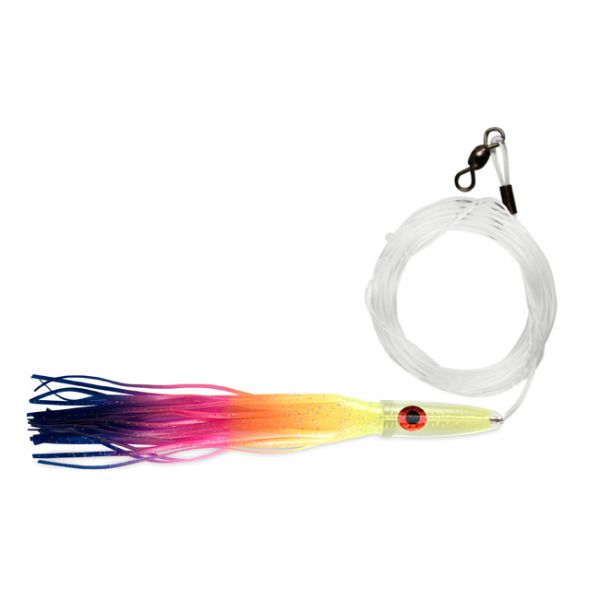 C&H Green Demon Rigged Lure - Large - Rainbow/Yellow