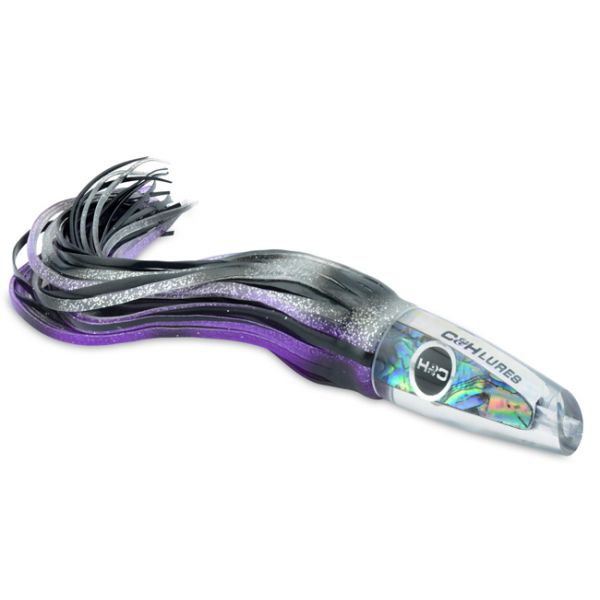 C&H Kona Classic Big Game Lure - 10.5in - Purple/Clear/Black Stripe