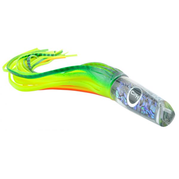 C&H Kona Classic Big Game Lure - 14in - Green/Chartreuse/Orange