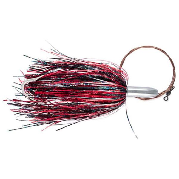 C&H Mini Turbo Slammer Lure - 5-1/2'' w/ Cable Bait Rig Black/Red