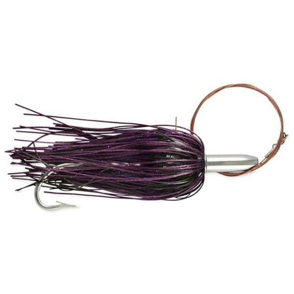 C&H Mini Turbo Slammer - 5.5'' w/ Cable Bait Rig Black/Purple/Pearl