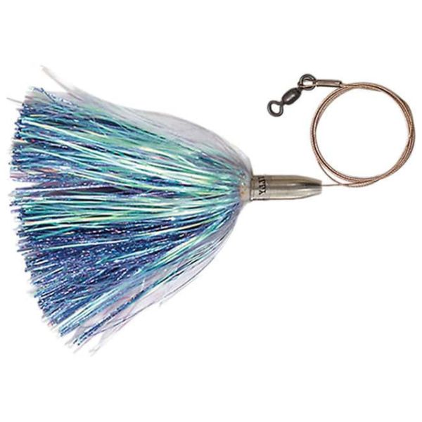 C&H Mini Turbo Slammer - 5.5'' w/ Cable Bait Rig Pearl/Blue Shimmer