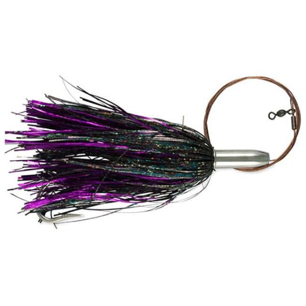 C&H Mini Turbo Slammer - 5.5'' w/ Cable Bait Rig Purple/Black Shimmer