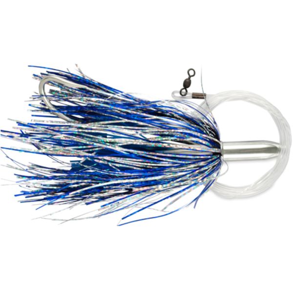 C&H Mini Turbo Slammer Lure - 5-1/2'' w/ Mono Rig Blue/Silver