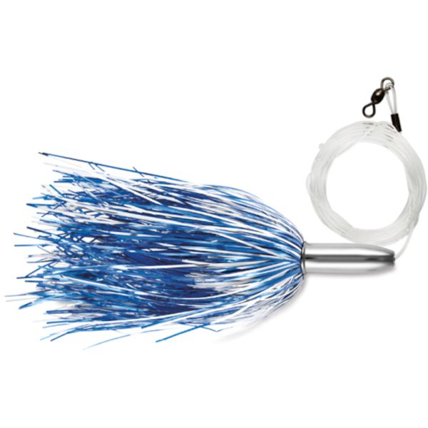 C&H Mini Turbo Slammer Lure - 5-1/2'' w/ Mono Rig Blue/White