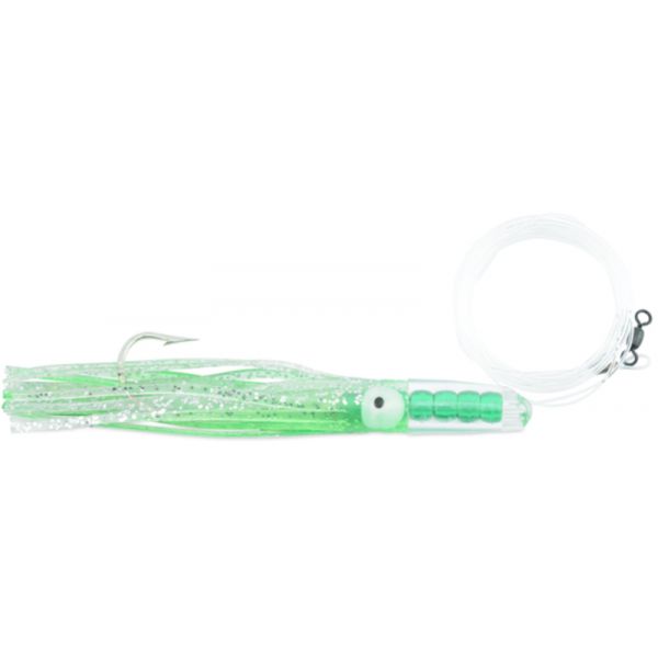 C&H Rattle Jet Lure w/ Mono Rig Green Foil/Silver