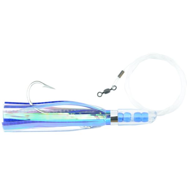 C&H Rattle Jet Rigged & Ready - Pearl/Blue Mylar Skirt