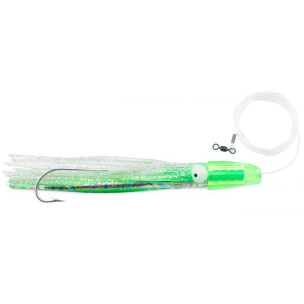 C&H Rattle Jet XL Lure - Rigged - Green Foil/Silver