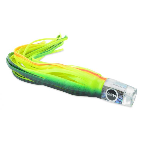 C&H Smoking Joe Big Game Lure - 12in - Green/Chartreuse/Orange