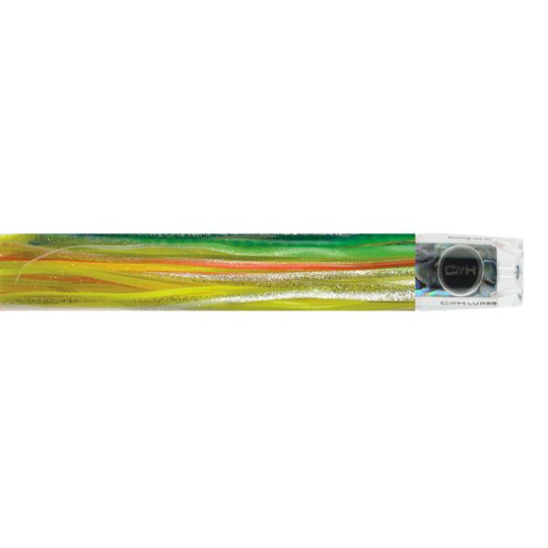 C&H Smoking Joe Big Game Lure - 9.5in - Green/Chartreuse/Orange Stripe