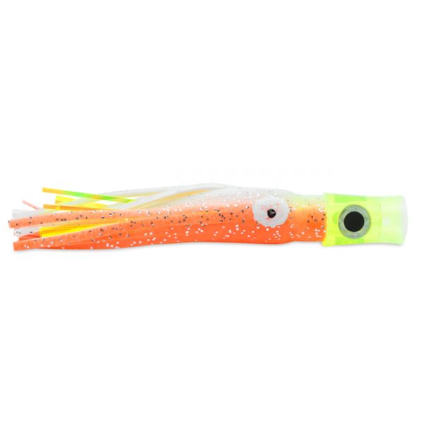 C&H Stubby Bubbler Lure - Unrigged - 5.5in - Orange/White/Chartreuse