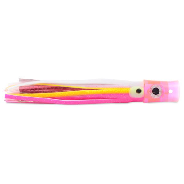 C&H Stubby Bubbler Lure - Unrigged - 5.5in - Pink/White Mylar