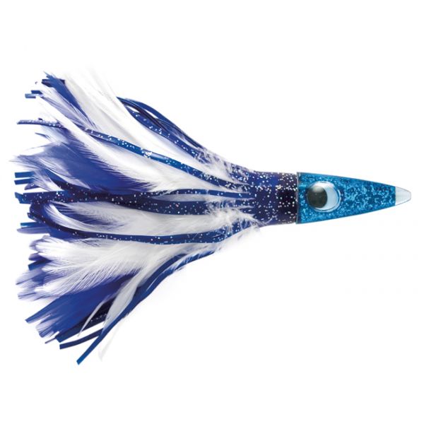 C&H Tuna Tango XL Feather Lure - 6.5in - Blue/White