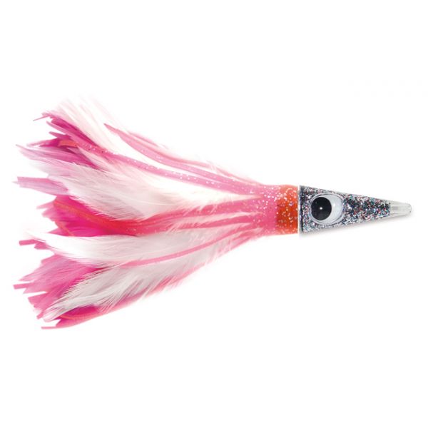 C&H Tuna tango XL Feather Lure - 6.5in - Pink/White