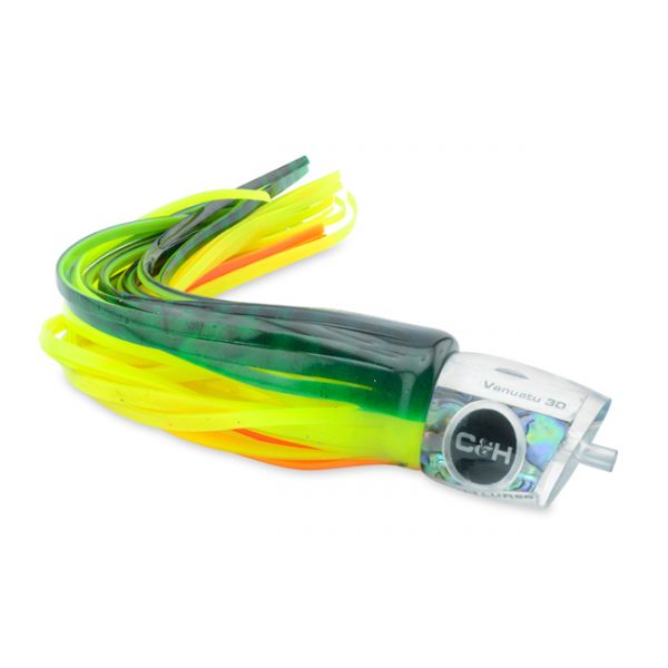 C&H Vanuatu Big Game Lure - 10in - Green/Chartreuse/Orange