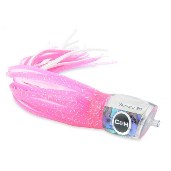 C&H Vanuatu Big Game Lure - 10in - Hot Pink Fleck/White