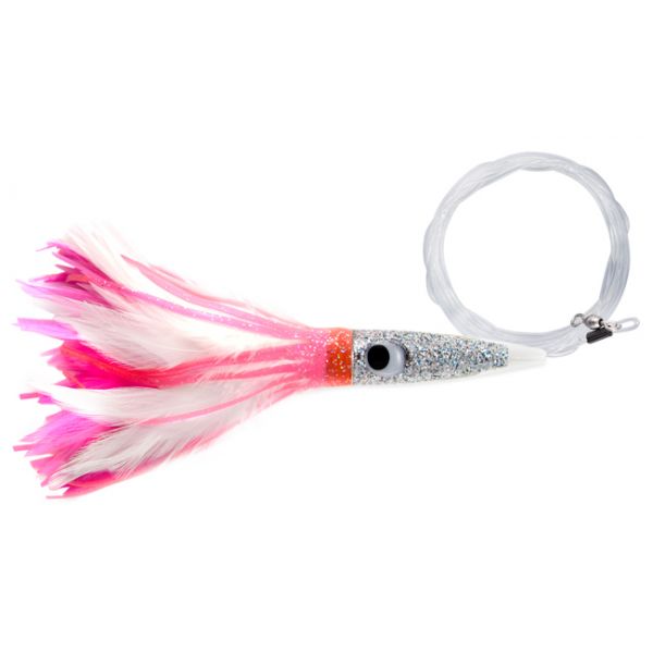 C&H Wahoo Whacker Feather Lure - 10in - Pink/White