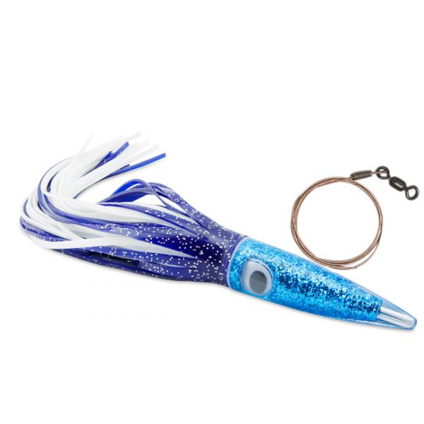 C&H Wahoo Whacker Lure - Cable Rigged - Blue/White