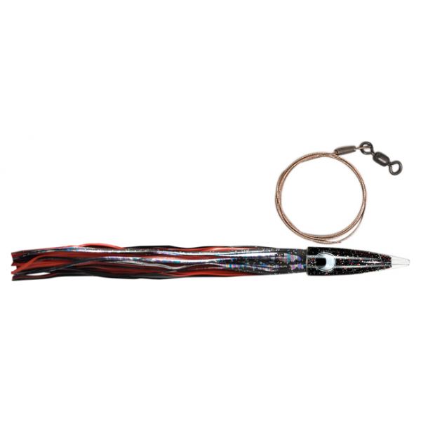 C&H Wahoo Whacker Lure - Cable Rigged - Black/Red