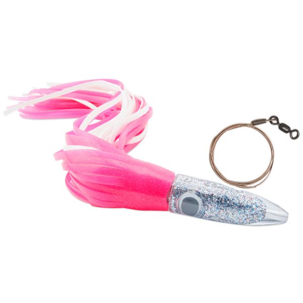 C&H Wahoo Whacker XL Lure Rigged - 16in - Pink/White