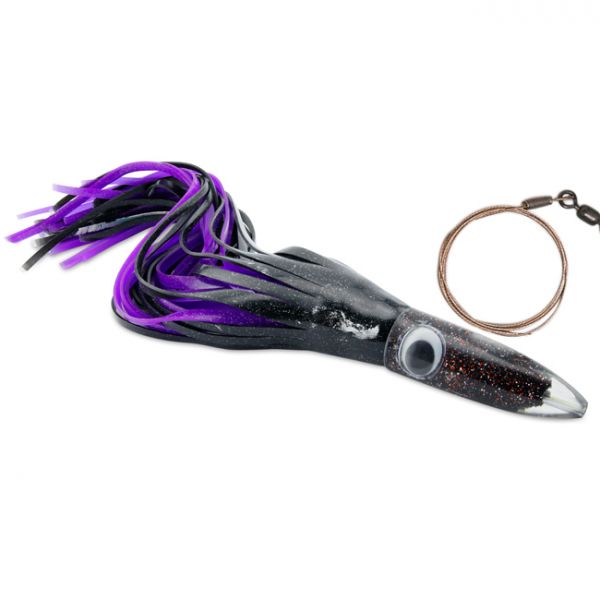 C&H Wahoo Whacker XL Lure Rigged - 16in - Black/Purple