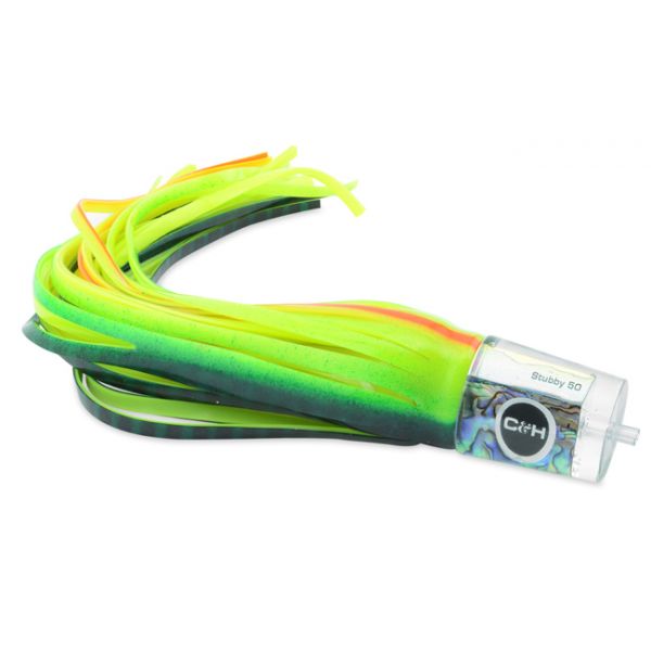 C&H Lures Stubby Big Game Lure - Blue Green/Chartreuse/Orange Stripe