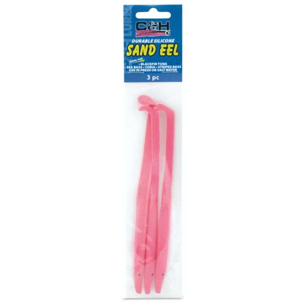 C&H Lures Sand Eel - Hot Pink - 3 pc.