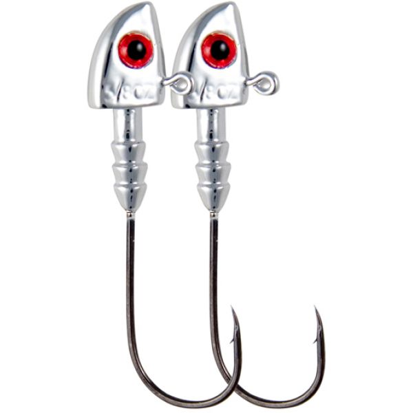 C&H Lures No Alibi Alien Jig Heads - Chrome Series - 1/2 oz.