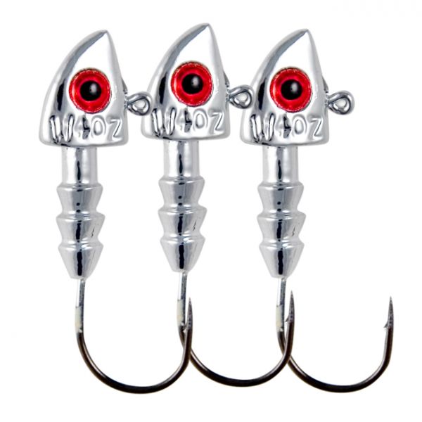 C&H Lures No Alibi Alien Jig Heads - Chrome Series - 1/4 oz.