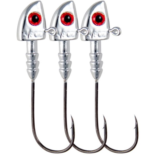 C&H Lures No Alibi Alien Jig Heads - Chrome Series - 3/8 oz.