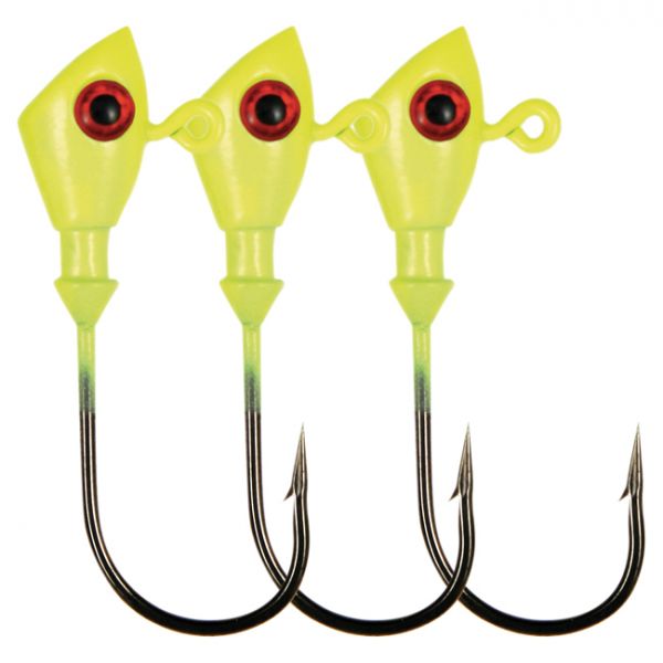 C&H Lures No Alibi Alien Jig Heads - 1/4 oz. - Chartreuse