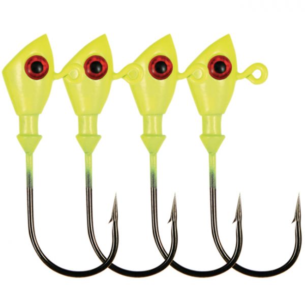 C&H Lures No Alibi Alien Jig Heads - 1/8 oz. - Chartreuse