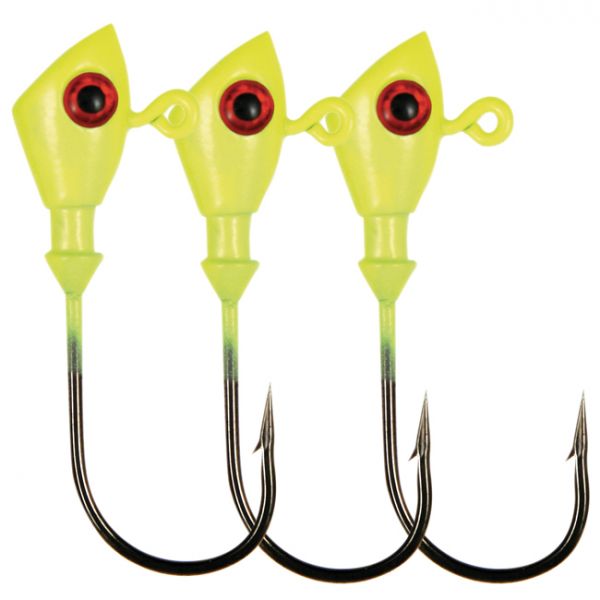 C&H Lures No Alibi Alien Jig Heads - 3/8 oz. - Chartreuse