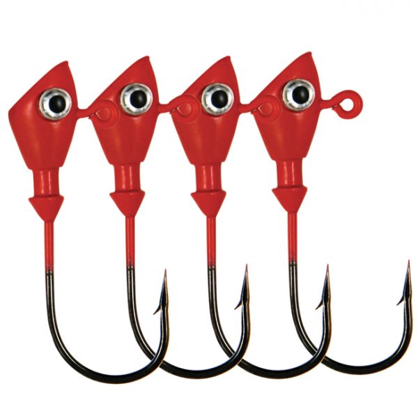 C&H Lures No Alibi Alien Jig Heads - 1/8 oz. - Red