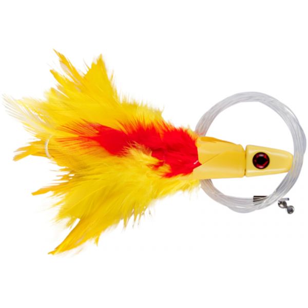 C&H Lures No Alibi Trolling Feather Rigged - 1 oz. - Yellow/Red