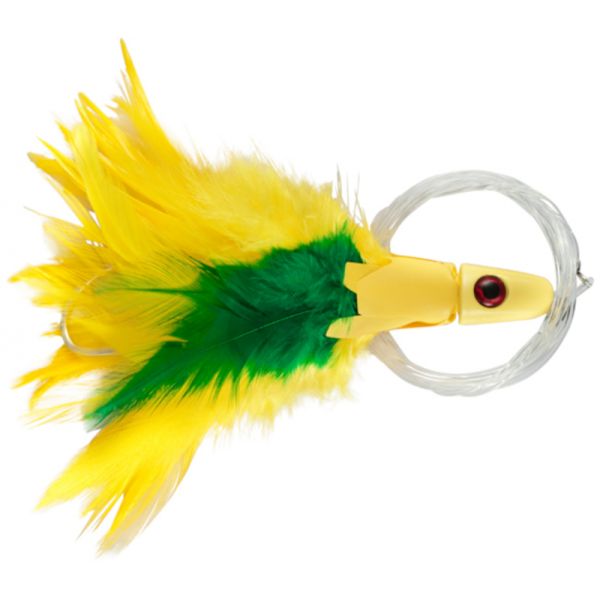 C&H Lures No Alibi Trolling Feather Rigged - 1 oz. - Yellow/Green