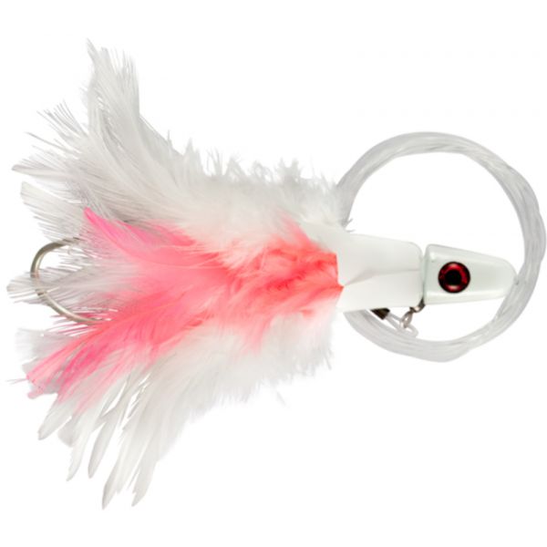 C&H Lures No Alibi Trolling Feather Rigged - 1 oz. - White/Pink