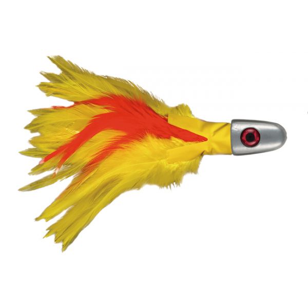 C&H No Alibi Trolling Feather Lure - 8 oz. - Yellow/Red