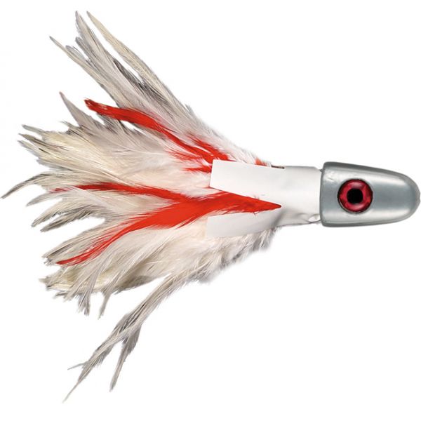 C&H No Alibi Trolling Feather Lure - 1/2 oz. - White/Red