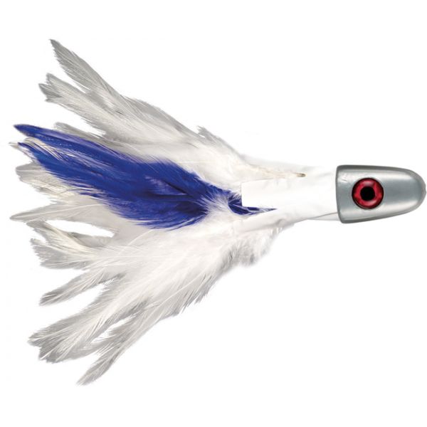 C&H No Alibi Trolling Feather Lure - 1/2 oz. - White/Blue