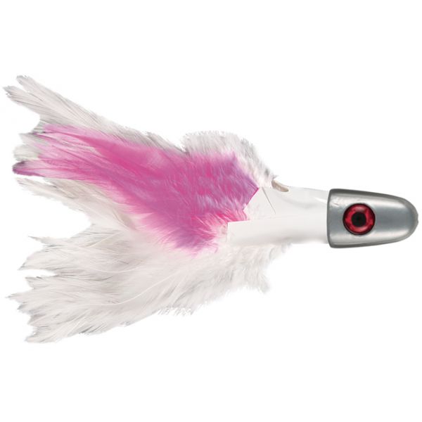 C&H No Alibi Trolling Feather Lure - 1/2 oz. - Pink/White