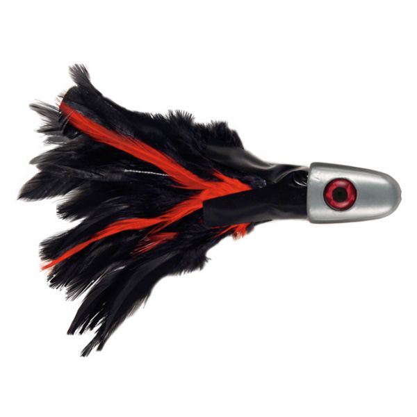 C&H No Alibi Trolling Feather Lure - 1/2 oz. - Black/Red