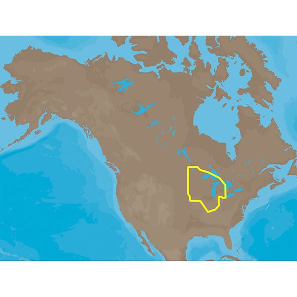 C-MAP MAX Lakes NA-M017 - Region 1: North - C-Card