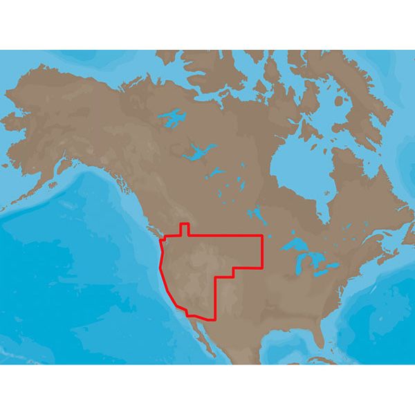 C-MAP MAX Lakes NA-M020 - Region 4: West - C-Card