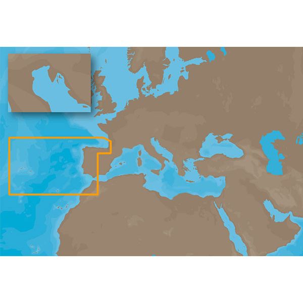 C-MAP NT+ EW-C204 - Iberian Peninsula - Madeira - Furuno FP-Card