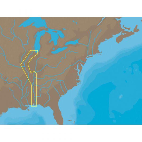 C-MAP NT+ NA-C047 - Inland Circle Route: Chicago-Mobile-Furuno FP-Card