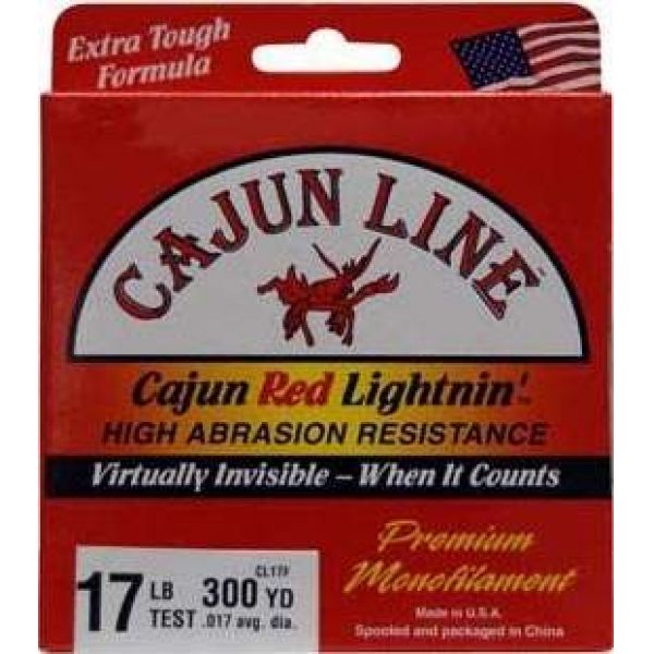 1 Spool Cajun Line Red Lightnin 17lb Fishing Line 700 Yards for sale online 