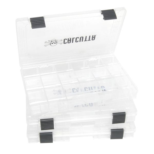 Calcutta C2LTT-3600 3/pk 3600 Clear 2-Latch Tackle Tray