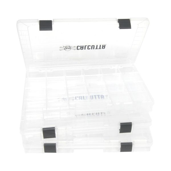 Calcutta C2LTT-3700 3/pk 3700 Clear 2-Latch Tackle Tray