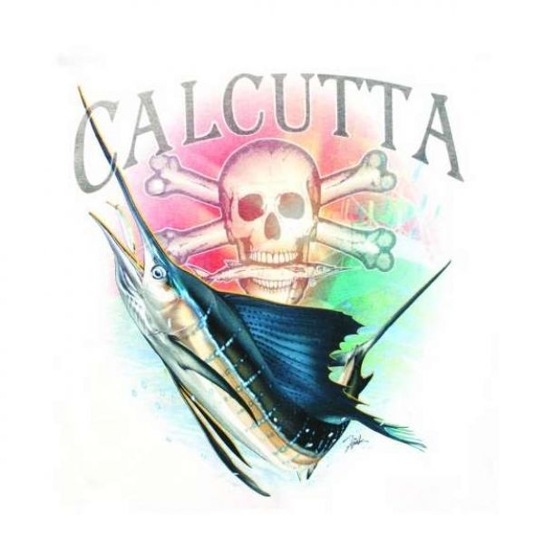 Calcutta CAL3 Faded Logo Sailfish T-Shirt Gold Fade - Medium